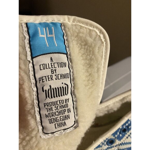 TPACC Shoes‎ Womens 11 12 US Cap Toe Quilted Sneakers Sherpa lined Aztec Blue - Picture 9 of 11